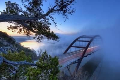 Pennybacker Bridge in Morning FogBy Evan Gearing Photography