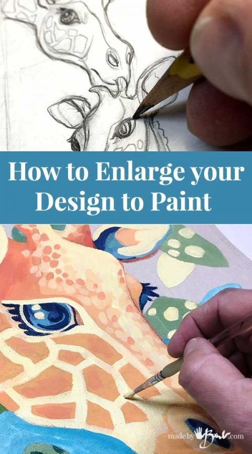 How to Enlarge your Design to Paint – Made By Barb – simple art transfer