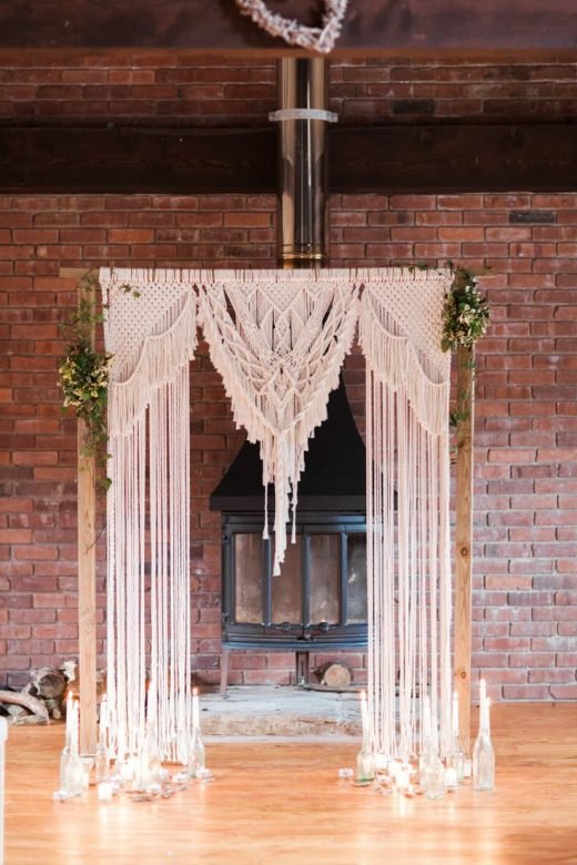 Botanical Macrame Glass House Wedding Ideas