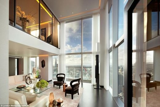 Inside the luxury penthouses on the 36th floor of a London skyscraper