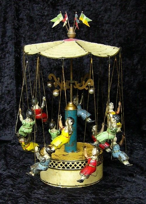 *”KETTENKARUSSELL” ~ Bing, c. 1895, German tin toy