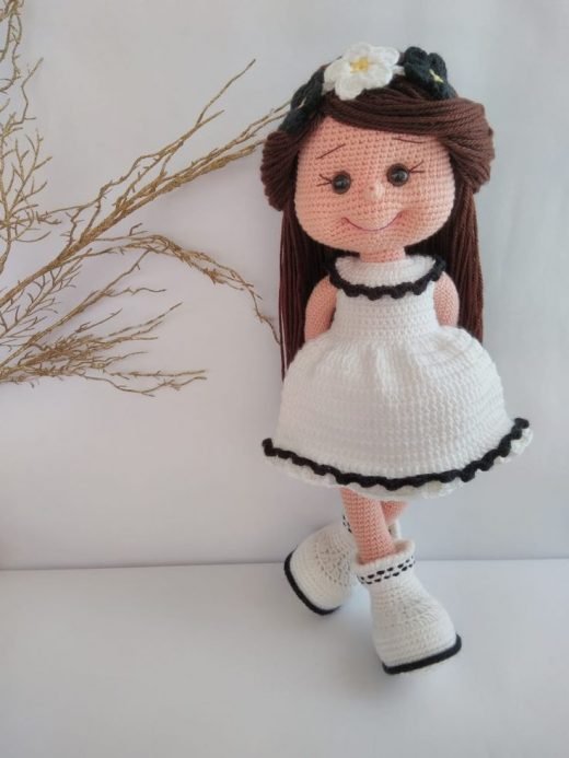 Crochet Doll, Amigurumi Doll, Interior Doll, Collection Doll, Gift for Girl, Women Art Doll, Birthday Gift, Toy Doll, Flower Girl, Mia-9