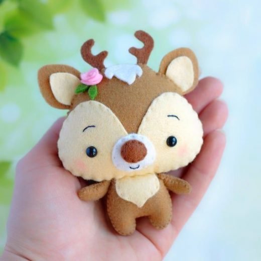 Set of 10 cute woodland animal toy sewing PDF patterns, Felt Squirrel, Raccoon, Fox, Skunk, Bear, Hedgehog, Deer, Rabbit, Beaver and Mouse