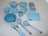 Beautiful blue enamel kitchen toys-  eBay