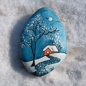 Best DIY Christmas Painting Rocks Design (21