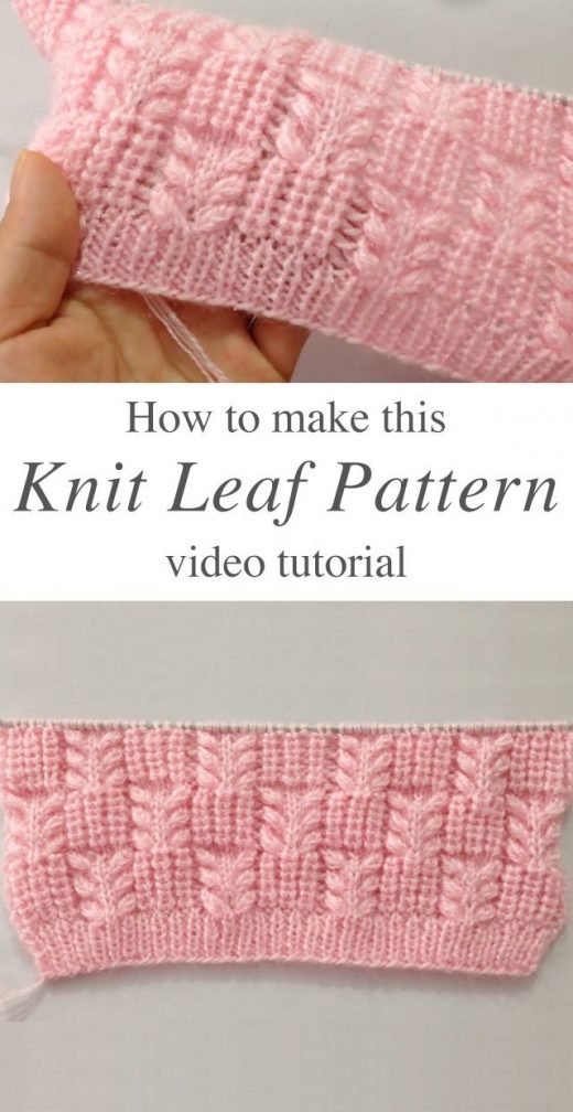 Knit Leaf Pattern You Could Learn Easily