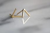 Peak “Mountain” studs. V shaped. geometric earrings sterling silver or vermeil. …