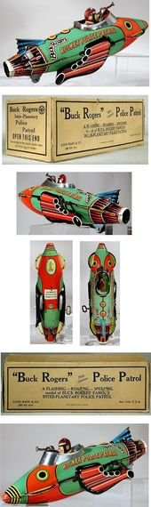 1935 Marx, Buck Rogers 25th Century Rocket Police Patrol in Original Box