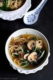 30-Minute Rice Noodle Soup with Mushrooms & Kale | Cookin’ Canuck