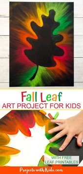 Gorgeous Fall Leaf Chalk Pastel Art Kids Can Make