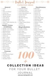 How To Start A Bullet Journal – Brainstorm What Collections To Include