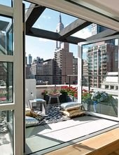 New York penthouse with panoramic skyline views