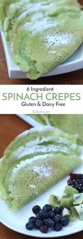 6 Ingredient Gluten Free Spinach Crepes – Diary of an ExSloth