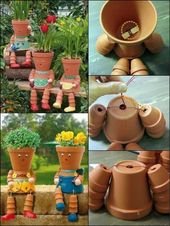 DIY Clay Pot Flower People