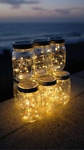 Firefly Lichter und Mason Jar, Outdoor Lightning, rustikal, Lichterketten, Mason Jar Lichter, Lichterkette, Hochzeitslichter, Hochzeit Herzstück