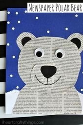 The Best Newspaper Polar Bear Craft on the Internet