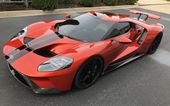 Download wallpapers Ford GT, 2017, HRE Wheels, sports car, supercar, red gt, American cars, tuning, Ford besthqwallpapers.com