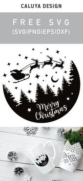 Free Christmas Snow Globe SVG Cut File