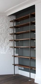 Sebastian Industrial Vintage Wooden Shelves