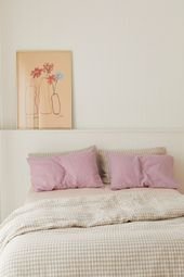 Beige Gingham French Linen