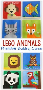 LEGO Animal Mosaic Building Cards – Frugal Fun For Boys and Girls