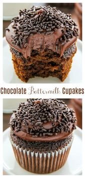 Old-Fashioned Chocolate Buttermilk Cupcakes – Baker by Nature