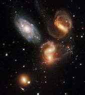 Stephan’s Quintet Galaxies by Astronomy Gift Shop