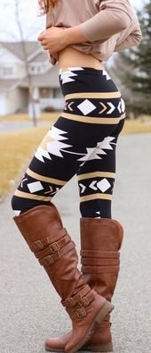 Manner, Design and style And Natural beauty : Navajo Aztec Print Leggings and enjoy these long entire…