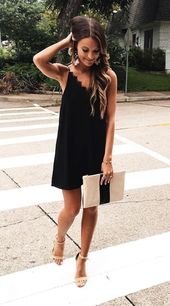 schwarzes kleid kombinieren schuhe 10 besten Outfits