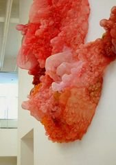 Lisa Kellner, textile sculpture – silk, thread, paint, bleach and acrylics