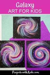 Awesome Galaxy Chalk Pastel Art Project for Kids | Chalk pastel art, Space crafts for kids, Galaxy c