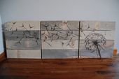 DIY rustic wall hanging with wall decal