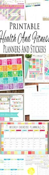 Health And Fitness Planners And Printable Planner Stickers