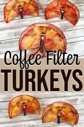 Coffee Filter Turkeys Thanksgiving Craft for Kids