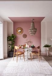 Graphic interior painting on ceiling.