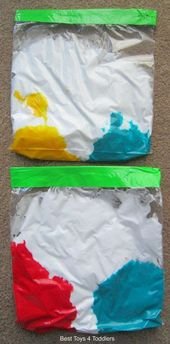 How to Make Shaving Cream Color Mixing Sensory Bag for Toddlers and Preschoolers