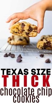 Thick Chocolate Chip Cookies