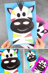3D Zebra Craft for Kids