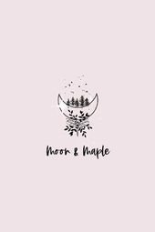 Celestial logo, moon logo, botanical logo designs!