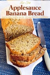 Low Fat Applesauce Banana Bread | Simple Nourished Living