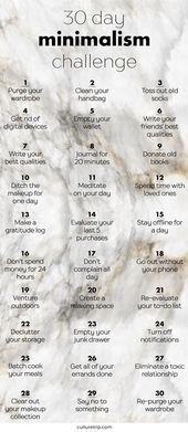 The 30 Day Minimalism Challenge