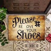 Please Remove Your Shoes Doormat Take Off Shoes Mat Best Indoor Doormat Outdoor Entry Mat – 25X15 IN