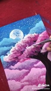 cloud tree painting