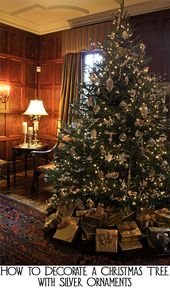 How to Decorate a Christmas Tree with Silver Ornaments