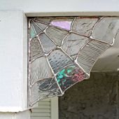 Stained Glass Spider Web Corner,Home decor, Garden decor,spider web decor, halloween decor, stained