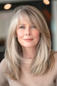 60 Chic Hairstyles for Women Over 60 With Bangs
