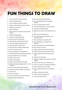 52 Things for Kids to Draw