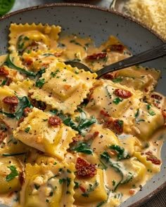 Creamy Tuscan Ravioli